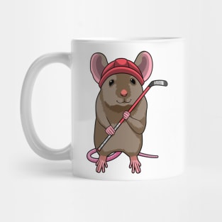 Mouse at Ice hockey with Ice hockey stick Mug